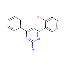 Nc1nc(-c2ccccc2)cc(-c2ccccc2O)n1 ZINC000013130002