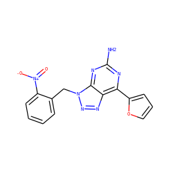 Nc1nc(-c2ccco2)c2nnn(Cc3ccccc3[N+](=O)[O-])c2n1 ZINC000034006007