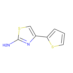 Nc1nc(-c2cccs2)cs1 ZINC000003954060