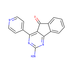 Nc1nc(-c2ccncc2)c2c(n1)-c1ccccc1C2=O ZINC000049051832