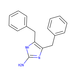 Nc1nc(Cc2ccccc2)c(Cc2ccccc2)[nH]1 ZINC000013833533