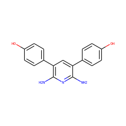 Nc1nc(N)c(-c2ccc(O)cc2)cc1-c1ccc(O)cc1 ZINC001772625307