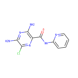 Nc1nc(N)c(C(=O)Nc2ccccn2)nc1Cl ZINC000028138227