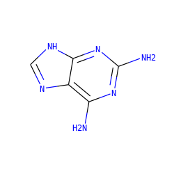 Nc1nc(N)c2nc[nH]c2n1 ZINC000007486121