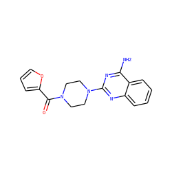 Nc1nc(N2CCN(C(=O)c3ccco3)CC2)nc2ccccc12 ZINC000000478482