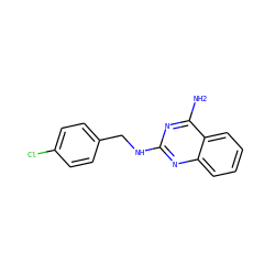 Nc1nc(NCc2ccc(Cl)cc2)nc2ccccc12 ZINC000041146448