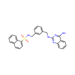 Nc1nc(NCc2cccc(CNS(=O)(=O)c3cccc4ccccc34)c2)nc2ccccc12 ZINC000034801990