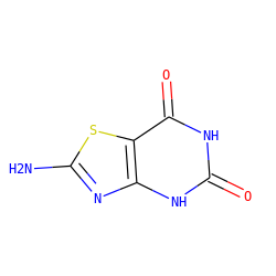 Nc1nc2[nH]c(=O)[nH]c(=O)c2s1 ZINC000001515385
