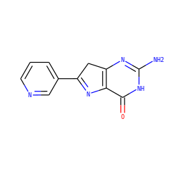 Nc1nc2c(c(=O)[nH]1)N=C(c1cccnc1)C2 ZINC000027752513