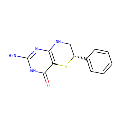 Nc1nc2c(c(=O)[nH]1)S[C@@H](c1ccccc1)CN2 ZINC000027641775
