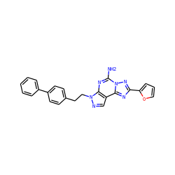 Nc1nc2c(cnn2CCc2ccc(-c3ccccc3)cc2)c2nc(-c3ccco3)nn12 ZINC000040934341