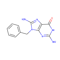 Nc1nc2c(nc(N)n2Cc2ccccc2)c(=O)[nH]1 ZINC000016958226