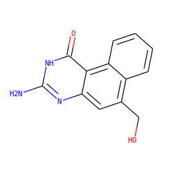 Nc1nc2cc(CO)c3ccccc3c2c(=O)[nH]1 ZINC000013832405