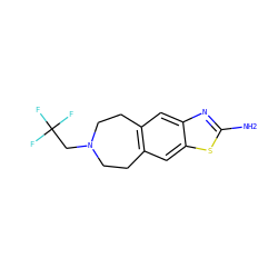 Nc1nc2cc3c(cc2s1)CCN(CC(F)(F)F)CC3 ZINC000095582633