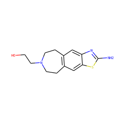 Nc1nc2cc3c(cc2s1)CCN(CCO)CC3 ZINC000095585107