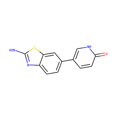 Nc1nc2ccc(-c3ccc(=O)[nH]c3)cc2s1 ZINC000473087427