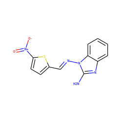 Nc1nc2ccccc2n1/N=C/c1ccc([N+](=O)[O-])s1 ZINC000000530668