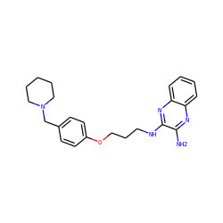 Nc1nc2ccccc2nc1NCCCOc1ccc(CN2CCCCC2)cc1 ZINC000082151355