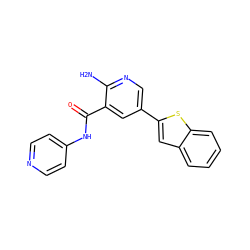 Nc1ncc(-c2cc3ccccc3s2)cc1C(=O)Nc1ccncc1 ZINC000150151334