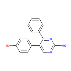 Nc1ncc(-c2ccc(O)cc2)c(-c2ccccc2)n1 ZINC001772608119