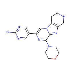Nc1ncc(-c2cn3c4c(nc3c(N3CCOCC3)n2)CNCC4)cn1 ZINC001772642984