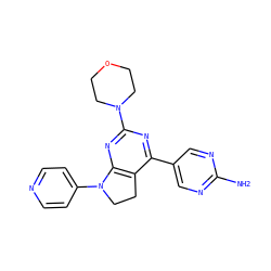 Nc1ncc(-c2nc(N3CCOCC3)nc3c2CCN3c2ccncc2)cn1 ZINC000095594488