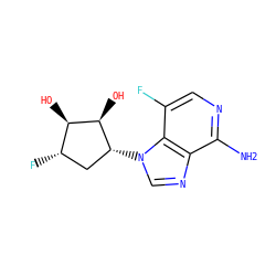 Nc1ncc(F)c2c1ncn2[C@@H]1C[C@H](F)[C@@H](O)[C@H]1O ZINC000117796918