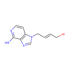 Nc1nccc2c1ncn2C/C=C/CO ZINC000029464414