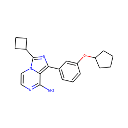 Nc1nccn2c(C3CCC3)nc(-c3cccc(OC4CCCC4)c3)c12 ZINC000028885116