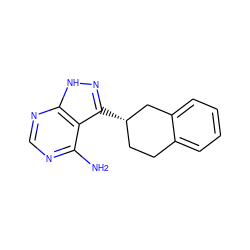 Nc1ncnc2[nH]nc([C@H]3CCc4ccccc4C3)c12 ZINC000064499334