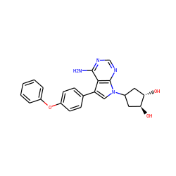 Nc1ncnc2c1c(-c1ccc(Oc3ccccc3)cc1)cn2C1C[C@H](O)[C@@H](O)C1 ZINC000026271737