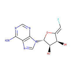 Nc1ncnc2c1ncn2[C@@H]1O/C(=C\F)[C@@H](O)[C@H]1O ZINC000003792947