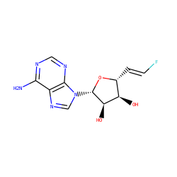 Nc1ncnc2c1ncn2[C@@H]1O[C@H](/C=C/F)[C@@H](O)[C@H]1O ZINC000003832337