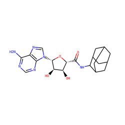 Nc1ncnc2c1ncn2[C@@H]1O[C@H](C(=O)NC2C3CC4CC(C3)CC2C4)[C@@H](O)[C@H]1O ZINC000013861528