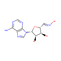 Nc1ncnc2c1ncn2[C@@H]1O[C@H](C=NO)[C@@H](O)[C@H]1O ZINC000253920738