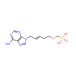 Nc1ncnc2c1ncn2C/C=C/CCOCP(=O)(O)O ZINC000026269156