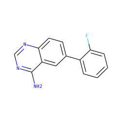 Nc1ncnc2ccc(-c3ccccc3F)cc12 ZINC000148875237