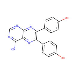 Nc1ncnc2nc(-c3ccc(O)cc3)c(-c3ccc(O)cc3)nc12 ZINC000028711036