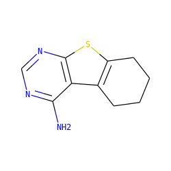 Nc1ncnc2sc3c(c12)CCCC3 ZINC000000078174
