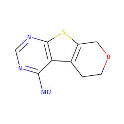 Nc1ncnc2sc3c(c12)CCOC3 ZINC000072126093