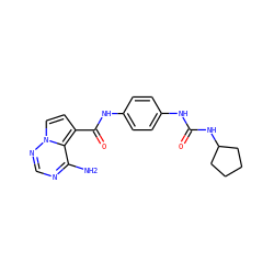 Nc1ncnn2ccc(C(=O)Nc3ccc(NC(=O)NC4CCCC4)cc3)c12 ZINC000084653912