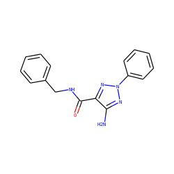 Nc1nn(-c2ccccc2)nc1C(=O)NCc1ccccc1 ZINC000709452311