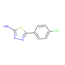 Nc1nnc(-c2ccc(Cl)cc2)s1 ZINC000000028531