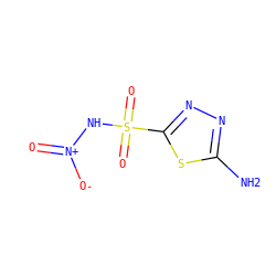 Nc1nnc(S(=O)(=O)N[N+](=O)[O-])s1 ZINC000653905253