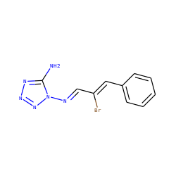 Nc1nnnn1/N=C/C(Br)=C/c1ccccc1 ZINC000000370337