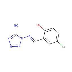 Nc1nnnn1/N=C/c1cc(Cl)ccc1O ZINC000000314285