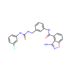 Nc1noc2cccc(C(=O)Nc3cccc(CNC(=O)Nc4cccc(F)c4)c3)c12 ZINC000043202429
