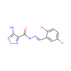 Nc1nonc1C(=O)N/N=C/c1cc(Br)ccc1O ZINC000000206365