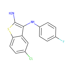 Nc1sc2ccc(Cl)cc2c1Nc1ccc(F)cc1 ZINC000223041988