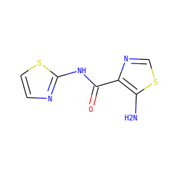 Nc1scnc1C(=O)Nc1nccs1 ZINC000028117715